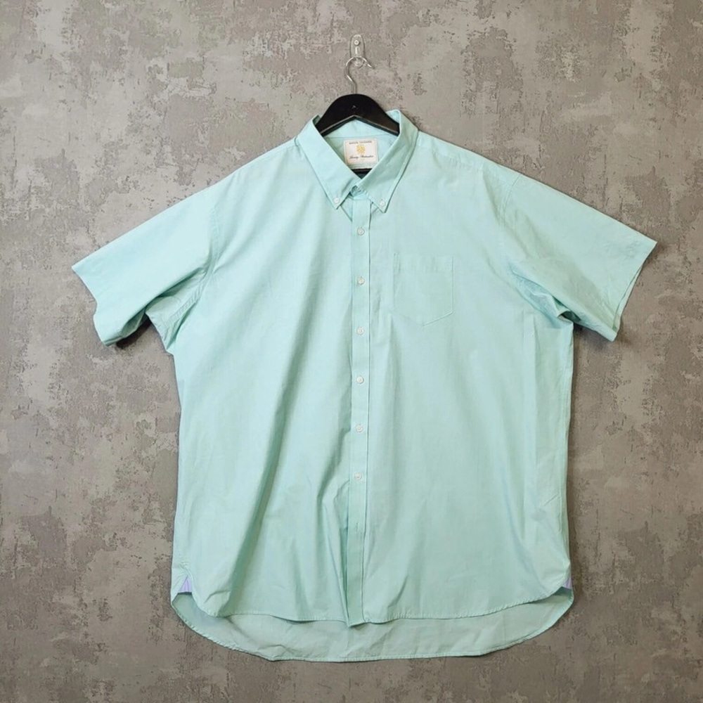 Men's Aqua Casual Button Down Shirt